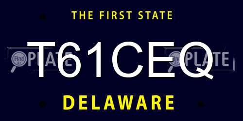 T61CEQ Delaware License Plate
