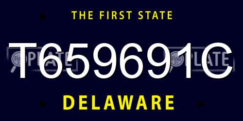 T659691C Delaware License Plate