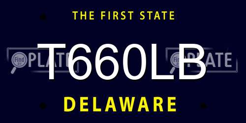 T660LB Delaware License Plate