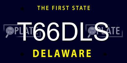 T66DLS Delaware License Plate