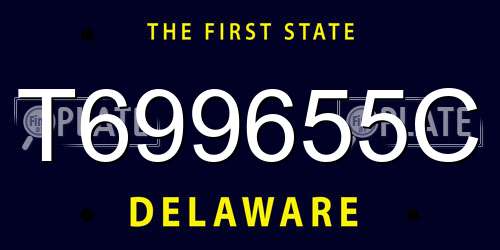 T699655C Delaware License Plate