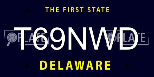 T69NWD Delaware License Plate