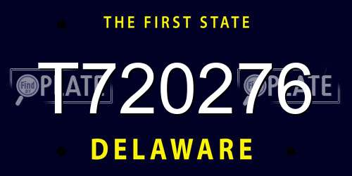 T720276 Delaware License Plate