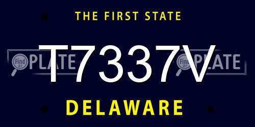 T7337V Delaware License Plate