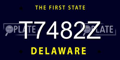 T7482Z Delaware License Plate