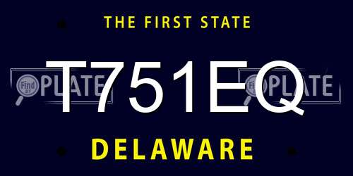 T751EQ Delaware License Plate