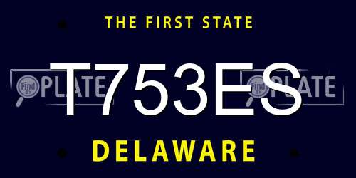T753ES Delaware License Plate