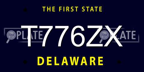 T776ZX Delaware License Plate