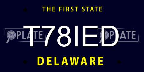 T78IED Delaware License Plate