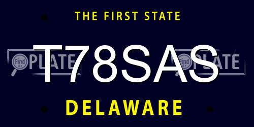 T78SAS Delaware License Plate