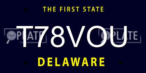 T78VOU Delaware License Plate