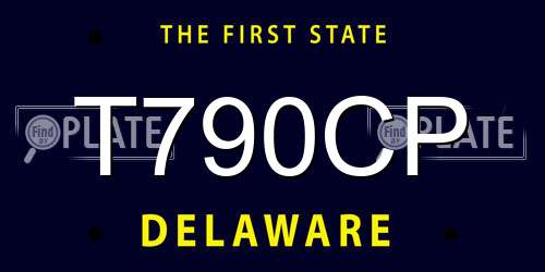 T790CP Delaware License Plate