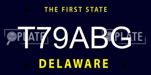 T79ABG Delaware License Plate
