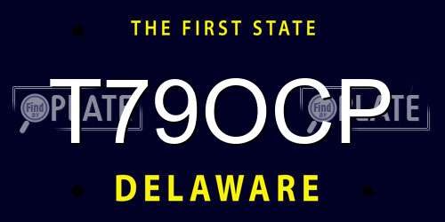 T79OCP Delaware License Plate