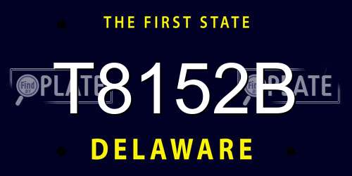 T8152B Delaware License Plate