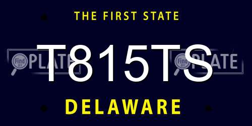 T815TS Delaware License Plate