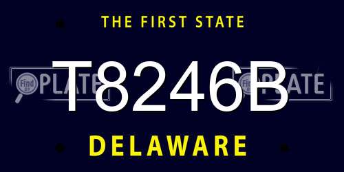 T8246B Delaware License Plate