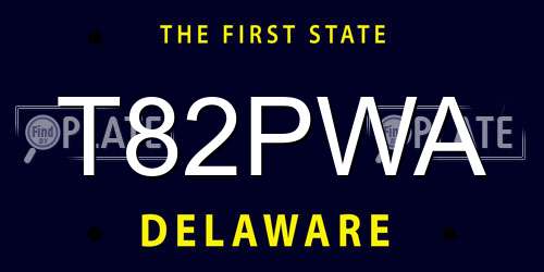 T82PWA Delaware License Plate