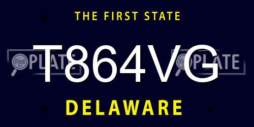 T864VG Delaware License Plate