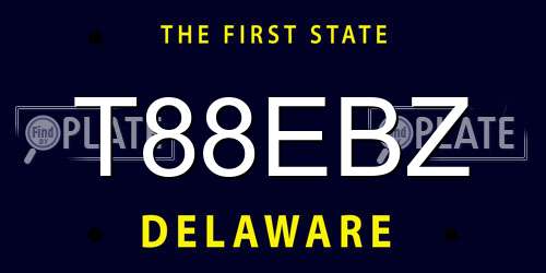 T88EBZ Delaware License Plate