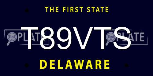 T89VTS Delaware License Plate