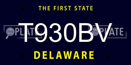 T930BV Delaware License Plate