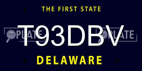 T93DBV Delaware License Plate