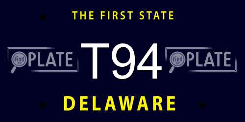 T94 Delaware License Plate