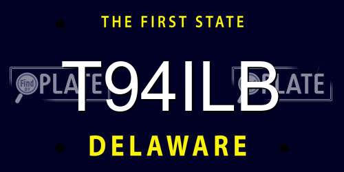 T94ILB Delaware License Plate