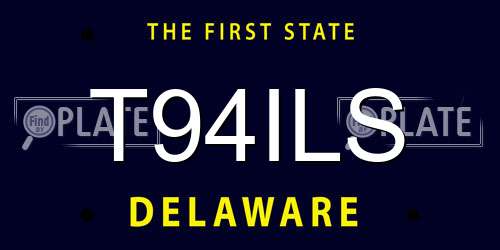 T94ILS Delaware License Plate