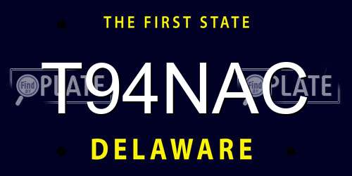 T94NAC Delaware License Plate
