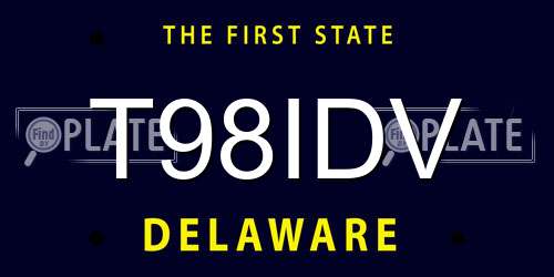 T98IDV Delaware License Plate