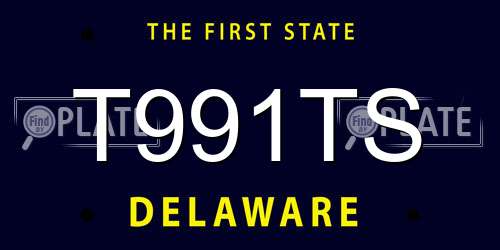 T991TS Delaware License Plate