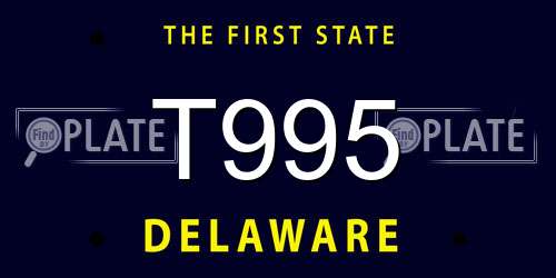 T995 Delaware License Plate