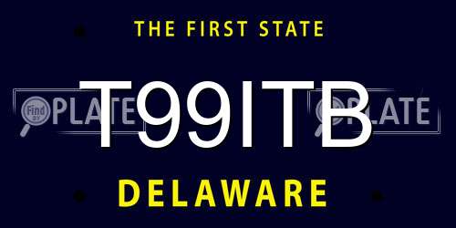 T99ITB Delaware License Plate