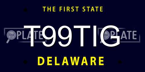 T99TIG Delaware License Plate