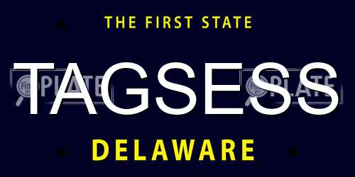 TAGSESS Delaware License Plate