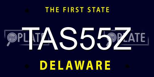 TAS55Z Delaware License Plate
