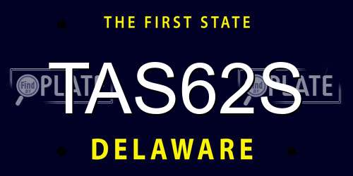 TAS62S Delaware License Plate