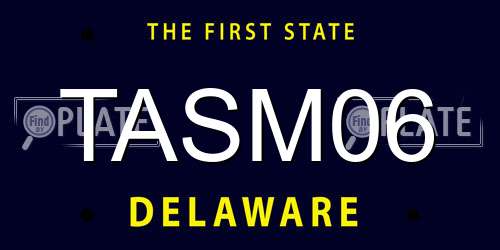 TASM06 Delaware License Plate