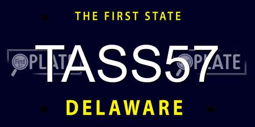 TASS57 Delaware License Plate