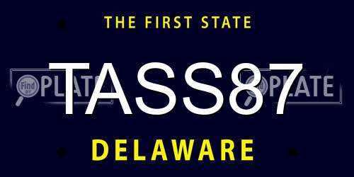 TASS87 Delaware License Plate