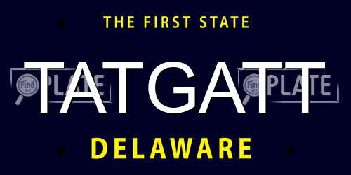 TATGATT Delaware License Plate