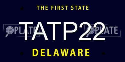 TATP22 Delaware License Plate