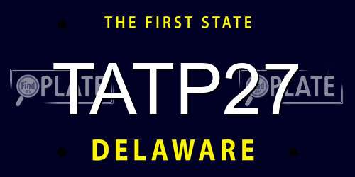 TATP27 Delaware License Plate
