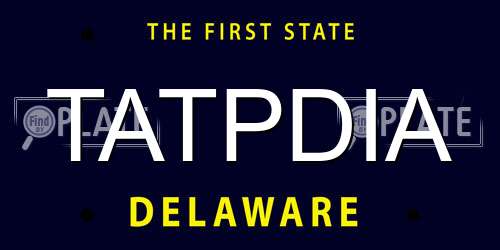 TATPDIA Delaware License Plate