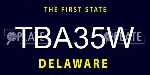 TBA35W Delaware License Plate