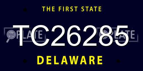 TC26285 Delaware License Plate