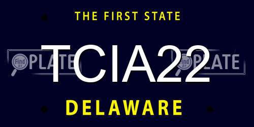 TCIA22 Delaware License Plate