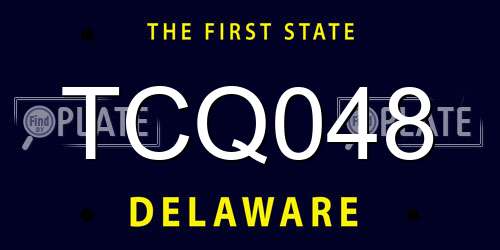 TCQ048 Delaware License Plate